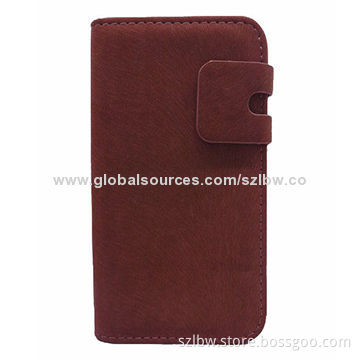 Flip PU Leather Cases for iPhone 5 with Fashionable and Luxury Design
